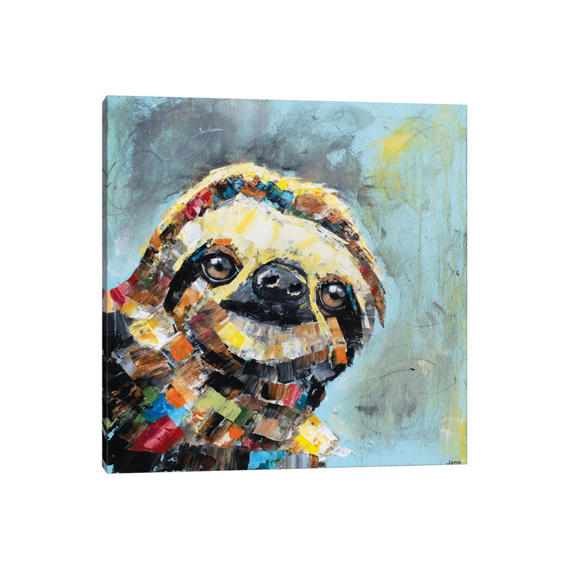 Three-Toed Sloth by Jennifer Seeley - Wrapped Canvas Gallery-Wrapped Canvas Giclée, 30.48cm H x 30.48cm W