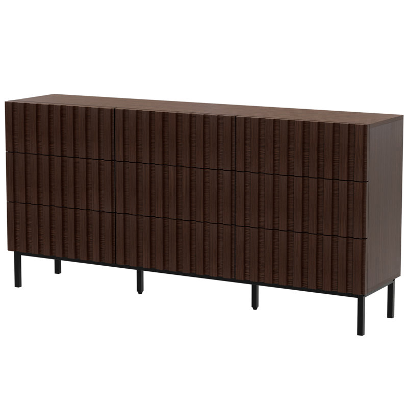 Commode 9 tiroirs l 59,1 po, Noyer