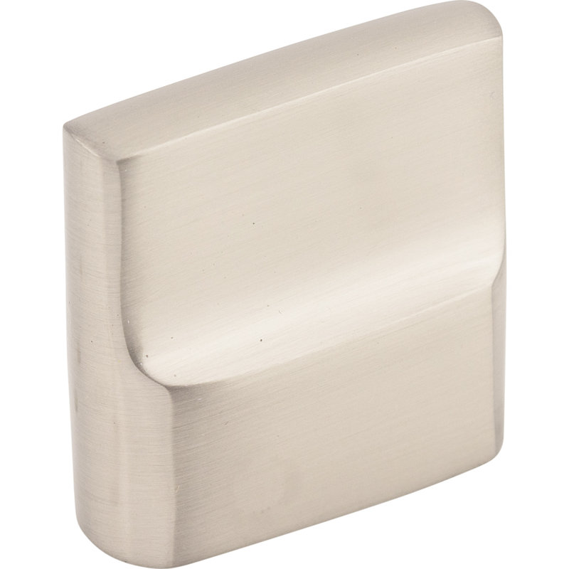 Aspen II Flat Sided 7/8" Center to Center Rectangle Knob, Brushed Satin Nickel