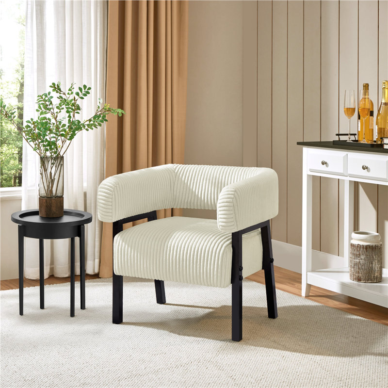 Upholstered Armchair, Beige