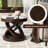 Retro Round Wooden End Table, Sofa Side Table With X-Shape Base For Family Dining Or Living Room-2136688521
