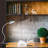 Black Plug-in LED Clip-On Desk Lamp with 5ft Cord, 360° Adjustable Gooseneck, 4000K Cool White, ETL Certified
