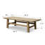 Table basse rétro 60 po de long, 24 po de large, teint de bois chaud naturel vieilli (la finition et la taille varient)