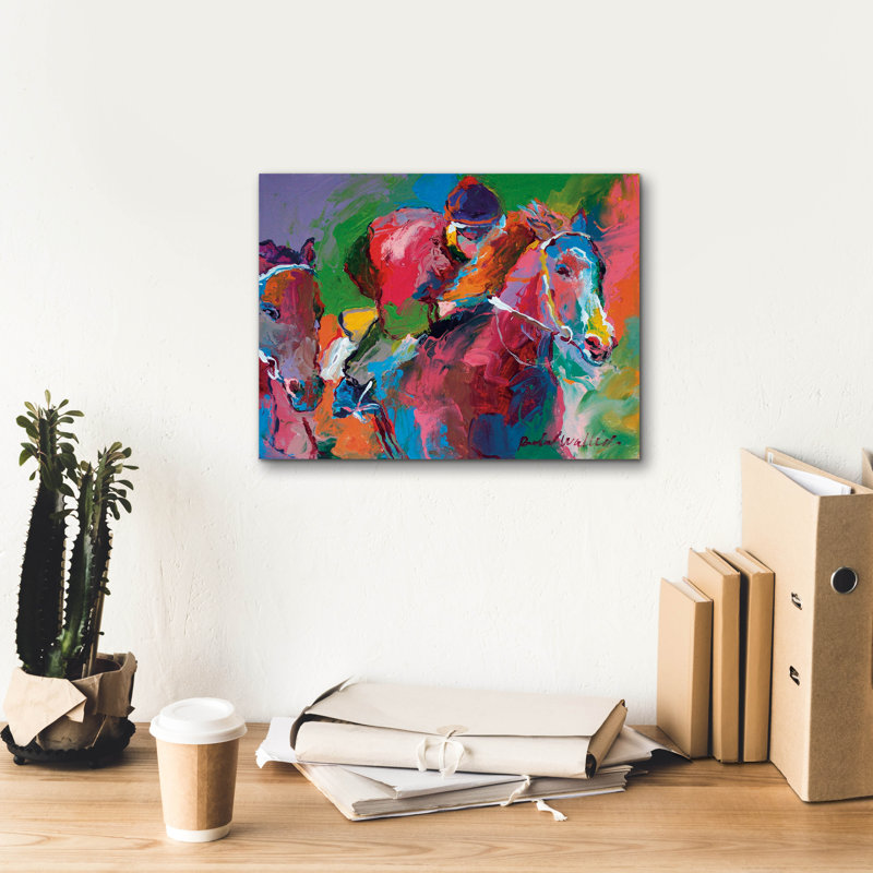 " Race 4 " by Richard Wallich, 12" H x 16" W x 0.75" D