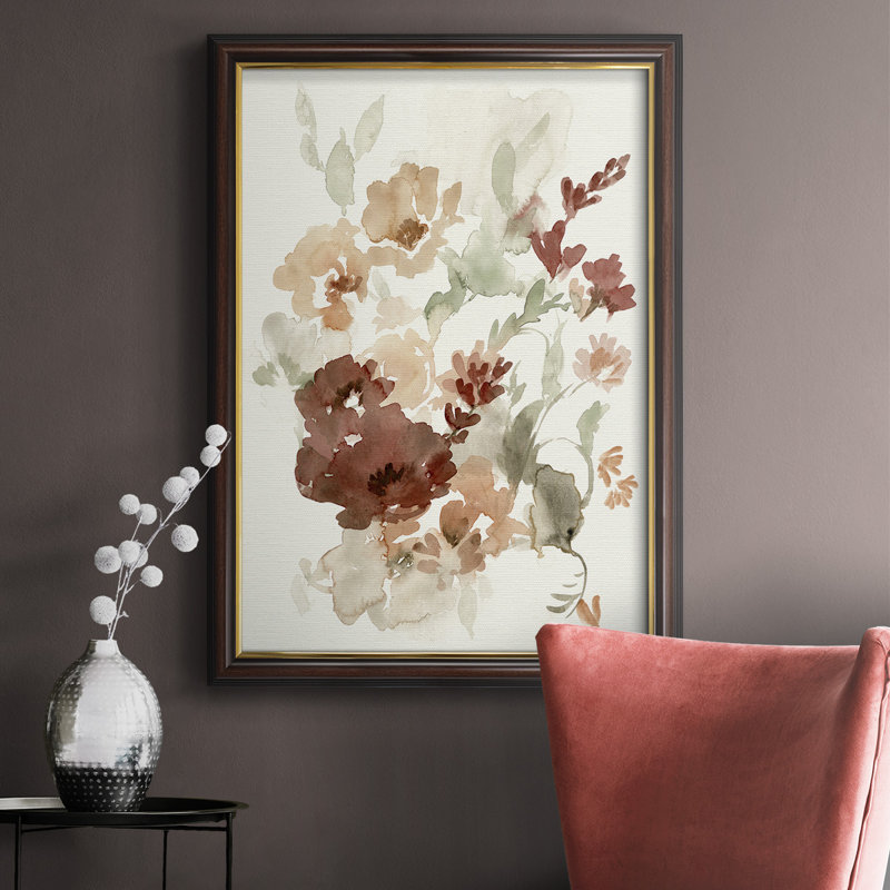 Waning Bouquet II - peinture sur toile encadrée, H 20 po x l 16 po x P 2,5 po