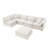 125.5'' Modular Sectional Sofa With Movable Ottoman-1273416698