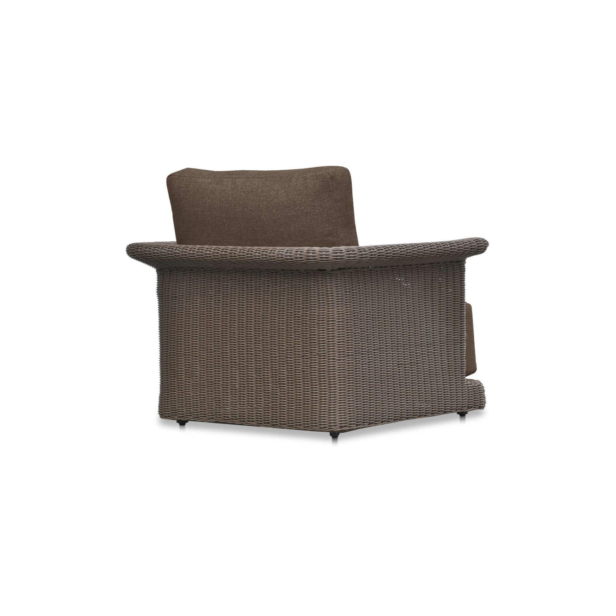 Aluminum Outdoor Lounge Chair, Brown, Brown