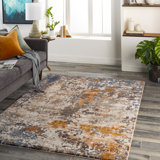 Dunigan Abstract Machine Woven Area Rug in