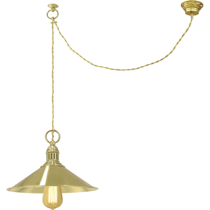 Frink 1 - Light LED Cone Pendant, Bright Gold, Bright Gold