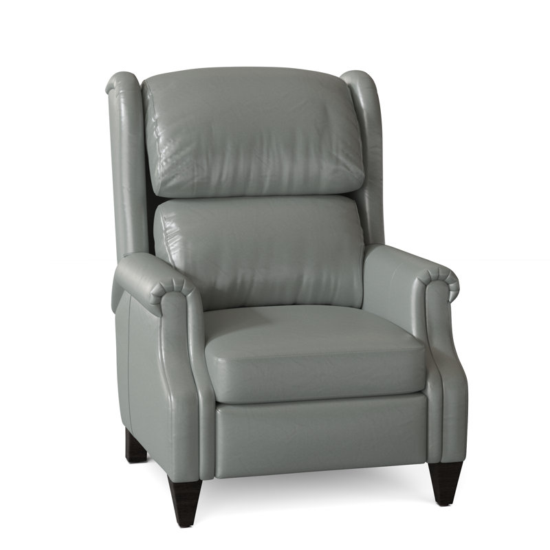Walsh Recliner, Cobblestone, Aline Fumo Genuine Leather, Manual