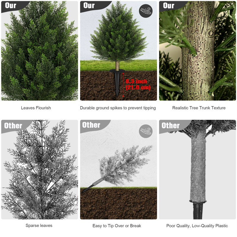 32?Artificial Simulation Cedar Suit Tower Shaped Leaf Fake Tree