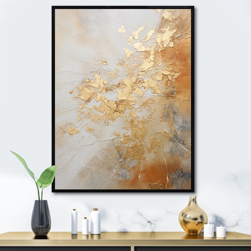 Geode Magic II sur toile, H 44 po x l 34 po x P 1,5 po, Cadre flottant noir