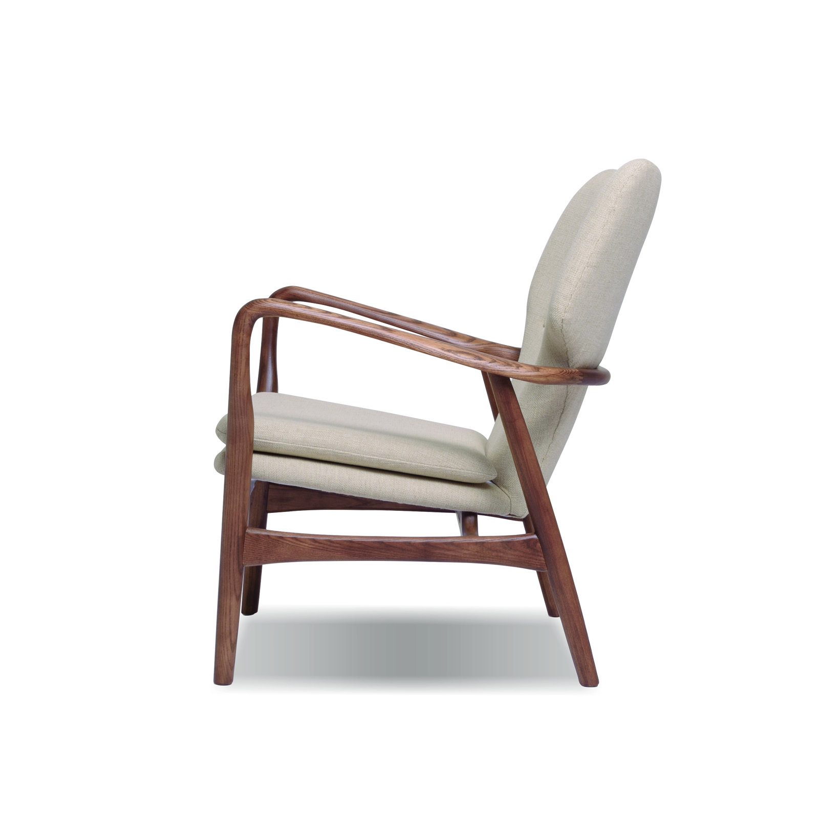 Marlo Genuine Leather Armchair, Beige