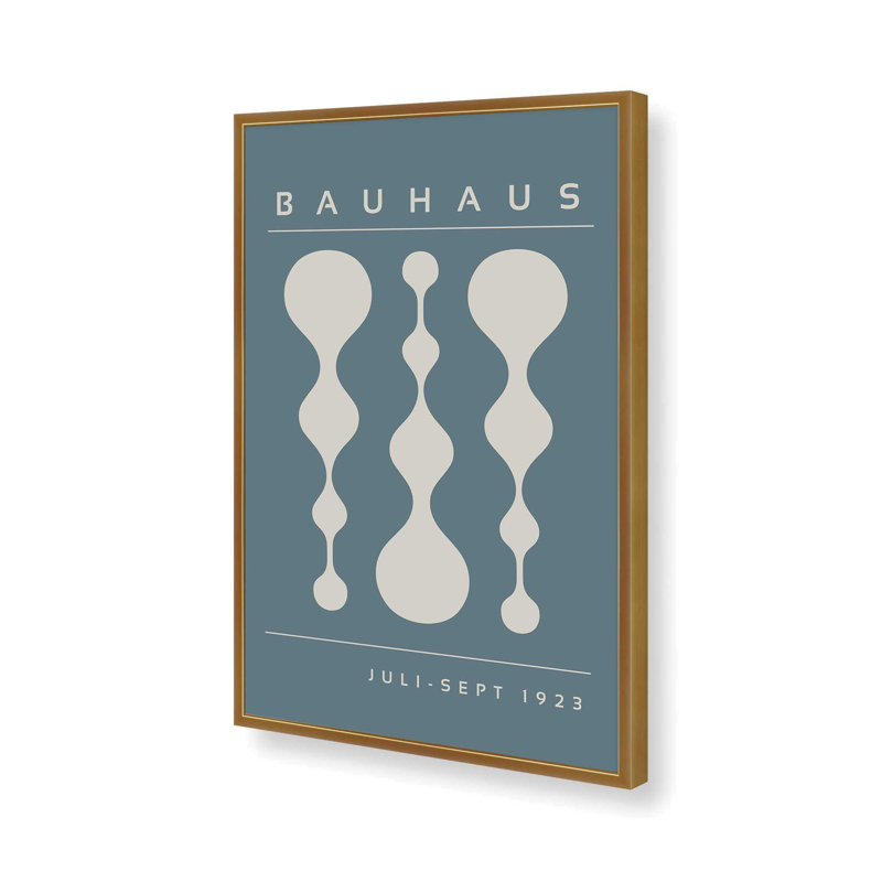 Strom Blue Retro Bauhaus, affiche II, Reproduction encadrée sans passe-partout, H 21,25 po x l 17,25 po x P 1,25 po