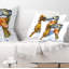 Coussin décoratif à imprimé d'oie drôle
