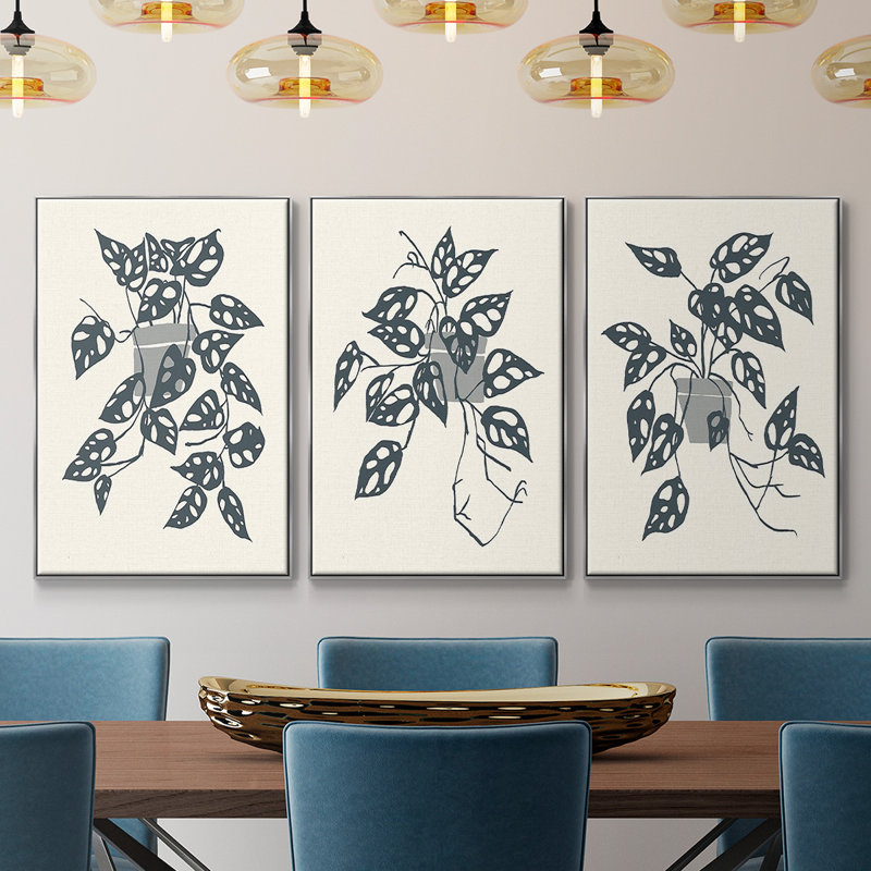Growing Leaves I, Argent, H 24 po x l 48 po x P 2 po