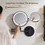 Miroir de maquillage mural rechargeable avec 8 pouces de grossissement 1X / 10X, rotation à 360 ° et lumières DEL réglables-1695347815-1695347812