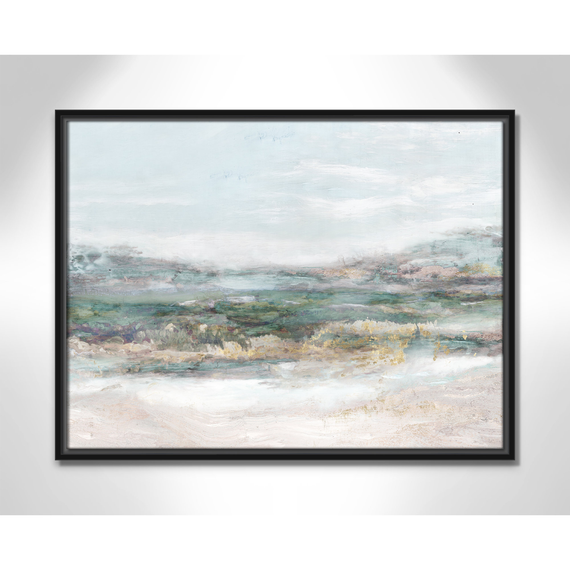 Dazzling by Matina Theodosiou - Painting Print on Canvas, 19.5" H x 25.5" W x 2" D, Black Framed Canvas, No Mat