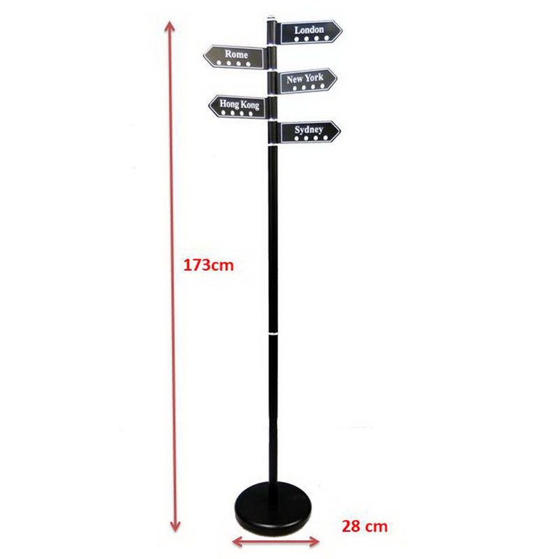Metal Freestanding Coat Rack, Black