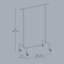 Organisateur de vêtements à roulettes, support à vêtements réglable, robuste pour chambre à coucher, capacité de 286,6 lb