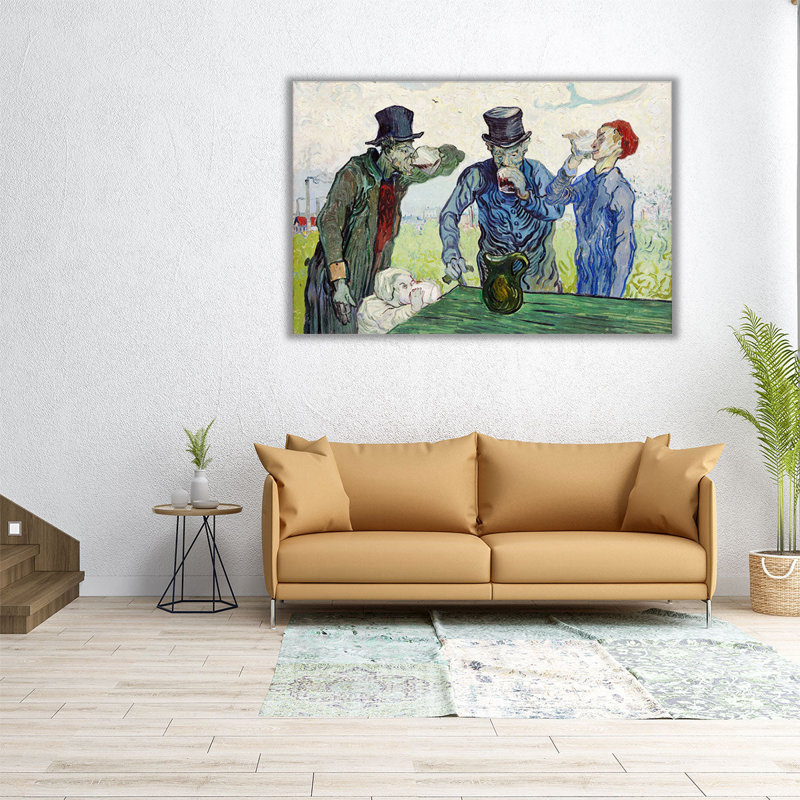 The Drinkers, 1890 - reproduction d'art sur toile, H 20 po x l 30 po