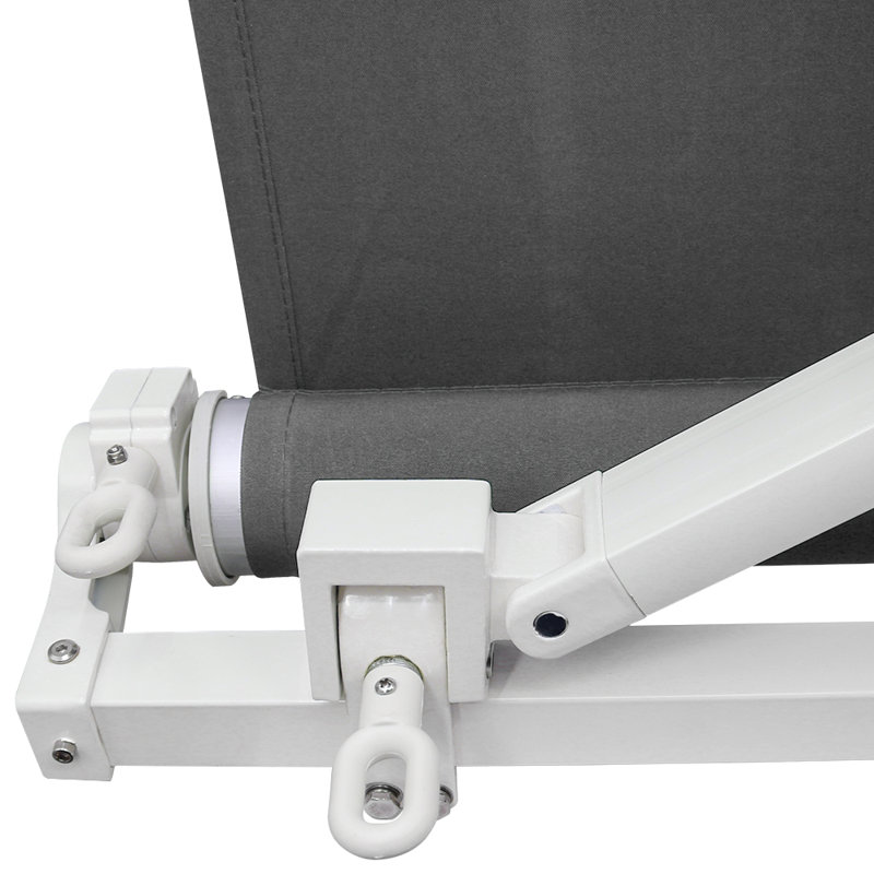 3.5m W x 2.5m D Retractable Angle Adjustable Patio Awning, Grey