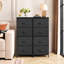 Petite commode pour chambre à coucher avec 4 tiroirs H 38,7 po Dearbhaile, commode de salon, commode noire avec cadre robuste et plateau en bois-2022775077
