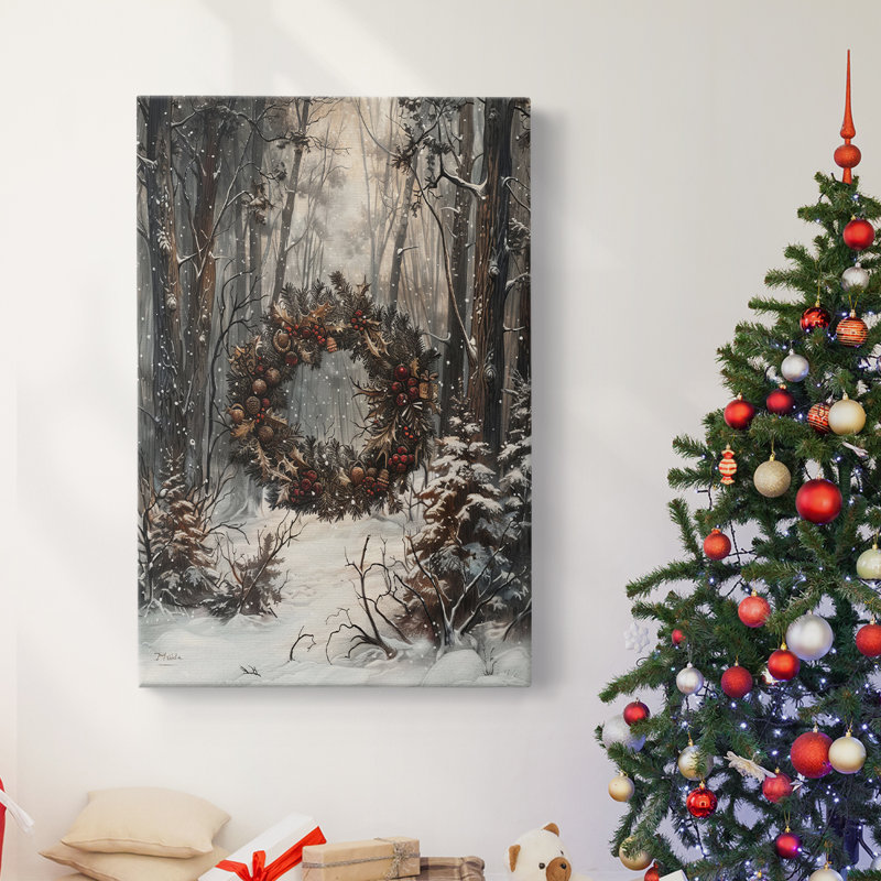Art des Fêtes de Noël - Toile tendue avec châssis DCXVI, H 18 po x l 12 po