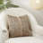 Earth Tone Banded Outdoor Down Filled Throw Pillow