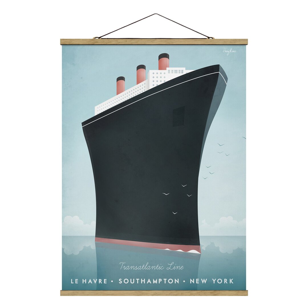 Grafikdruck Travel Poster - Kreuzfahrtschiff