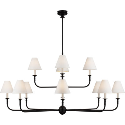 Thomas O'Brien Piaf Grande Two-Tier Chandelier