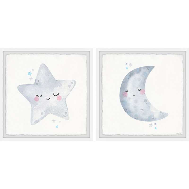 «Gerull Moon Lullaby», ensemble de 2 reproductions encadrées, H 12 po x l 12 po x P 1,5 po