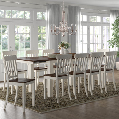 Lynda 11-Piece 2-Butterfly Leaf Extendable Solid Wood Dining Set