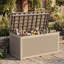 Boîte de rangement extérieure 120 gallons, boîte de rangement en résine imperméable et verrouillable avec siège-131176325