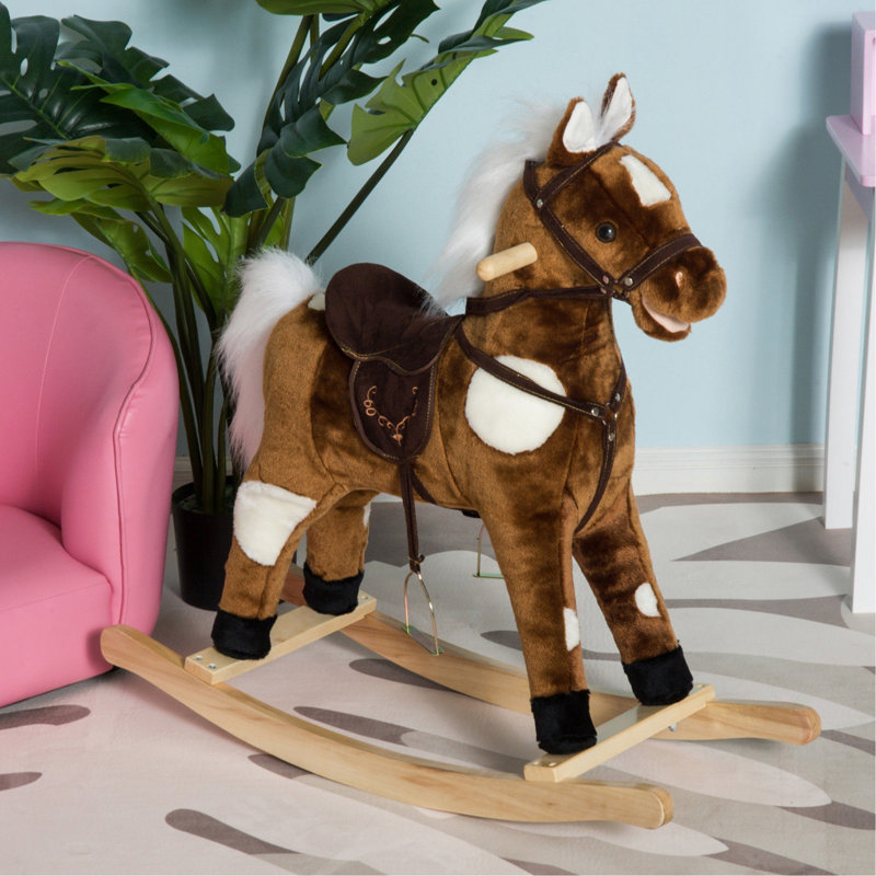 Chaise de cheval à bascule en métal Qab Kids