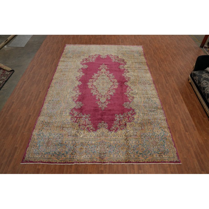 Tapis oriental à teinture végétale 12 x 18