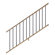 ProWood Moulded Wood Stair Railing Kit with Square Aluminum Balusters