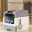 Litter Box With Lid UV Disinfection With Scoop Grey