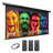 Spectrum Series 128” diag. 16:10 electric wall/ceiling projection screen with black casing.