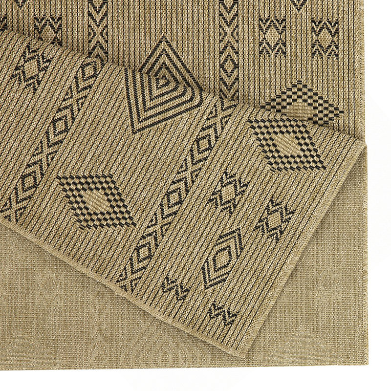 Earth Black Indoor/Outdoor Area Rug, Runner 2'7" x 7'3"