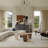 29.5" Modern Modular Curved Solid Wood Coffee Table,Easy Assembly