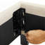 Lit plateforme tapissier très grand capitonné beige Bridgevine Home
