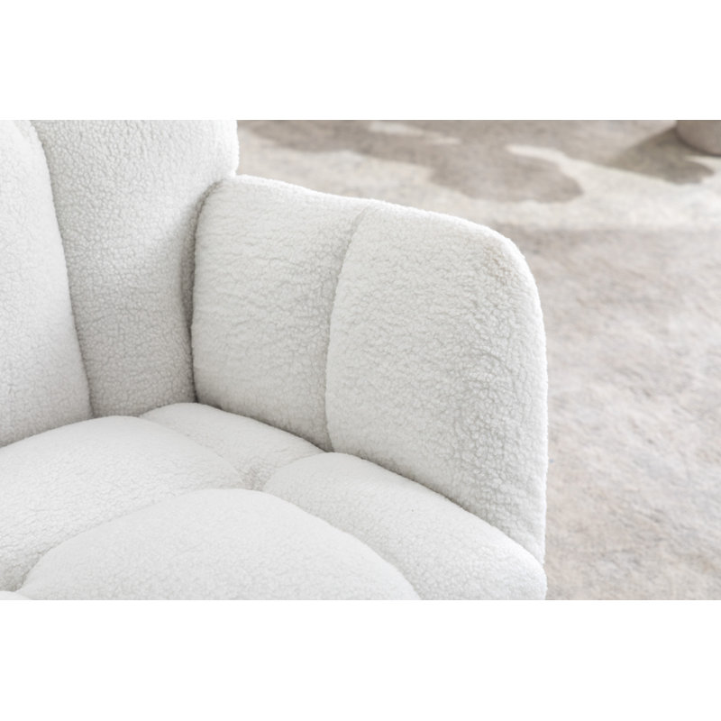 Chaise de chambre à coucher Teddy, Ivoire