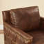 Upholstered Top Grain Leather Armchair