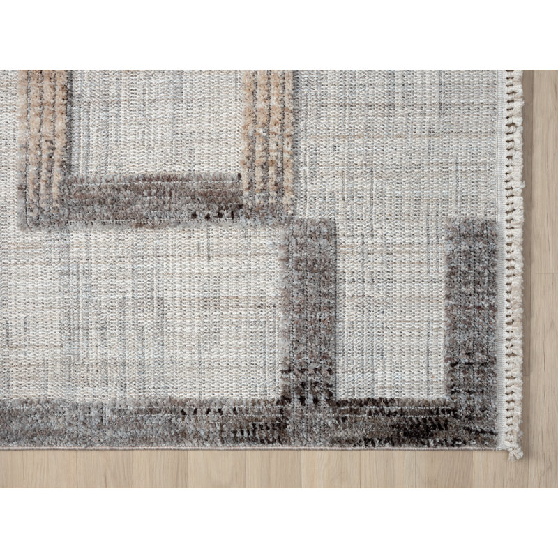 Aurelia Machine Woven Beige/Brown Indoor Rug, Rectangular 160 x 230cm