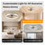 Ventilateur de plafond intelligent ultra-mince noir avec lumière DEL, télécommande et contrôle d'application, 24 po