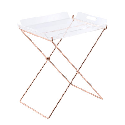 Clear Acrylic Tray Table With Base And Mobility Modern Portable Feature