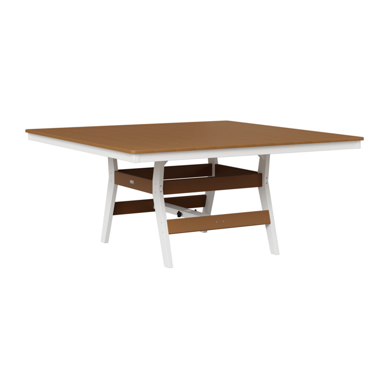 Table de salle à manger carrée 66 "Berlin Gardens Harbor, Blanc, Cèdre