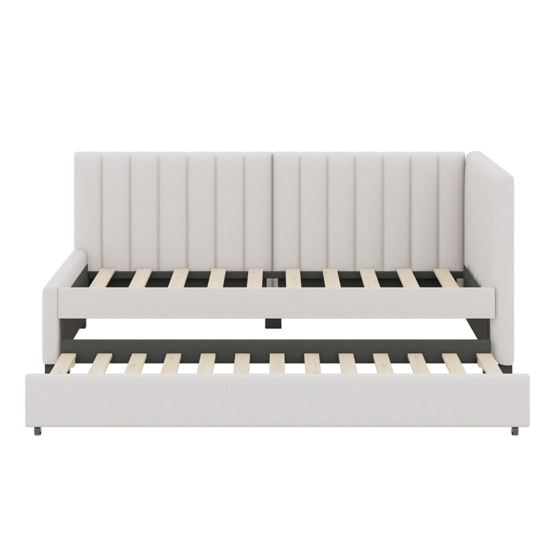Narali Upholstered Daybed Bed, Beige