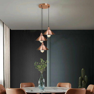 Ensemble de 1 support en métal à 3 prises pour rosette de 200 mm avec pavillon de plafond durable de 25 mm de hauteur et base pour luminaires décoratifs décoratifs
